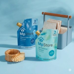 Combo Vệ Sinh Nhà Cửa MpStore: Nước Lau Kính & Lau Đa Năng Đậm Đặc (Dạng Túi Refill Tiết Kiệm)
